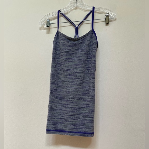 LULULEMON Athletica Power Y tank top purple heathered stripe - Picture 3 of 7